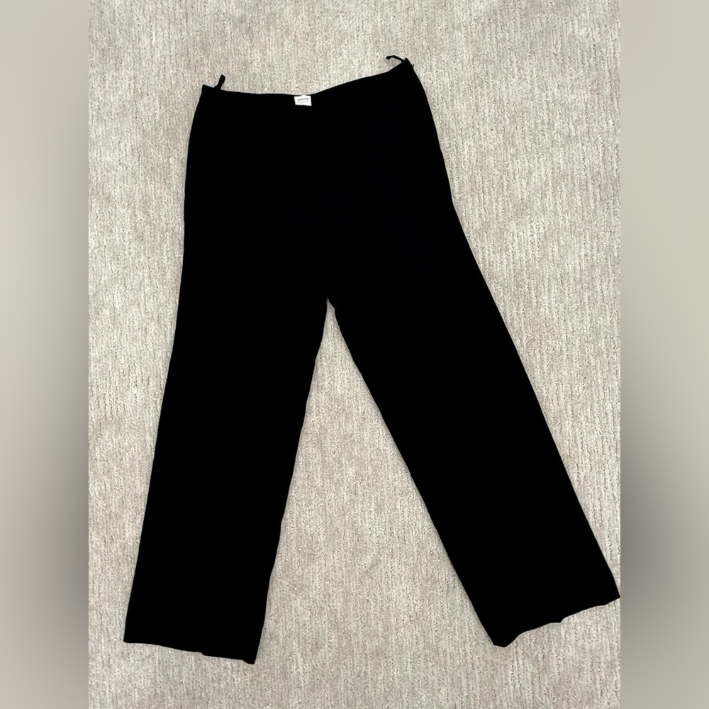 Armani Collezioni Black Dress Pants Straight-Leg Classic